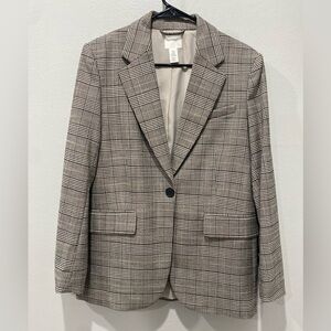 H&M Plaid Blazer Size XS